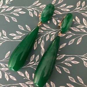 Earrings Green - clip on